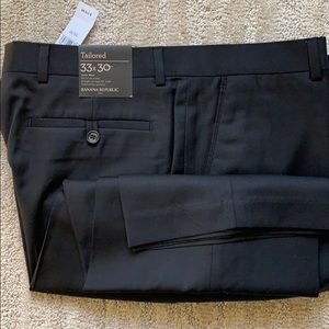 Banana Republic 33x30 black woolen dress pants